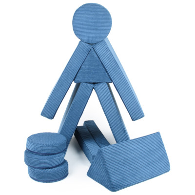 Modulare Kindersofa und Großbausteine-Set 2-in-1